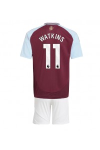 Aston Villa Ollie Watkins #11 Jalkapallovaatteet Lasten Kotipeliasu 2024-25 Lyhythihainen (+ Lyhyet housut)